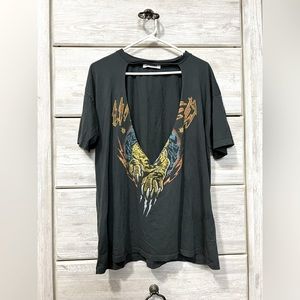 Daydreamer x Free People Untamed V-Neck Cutout T-Shirt